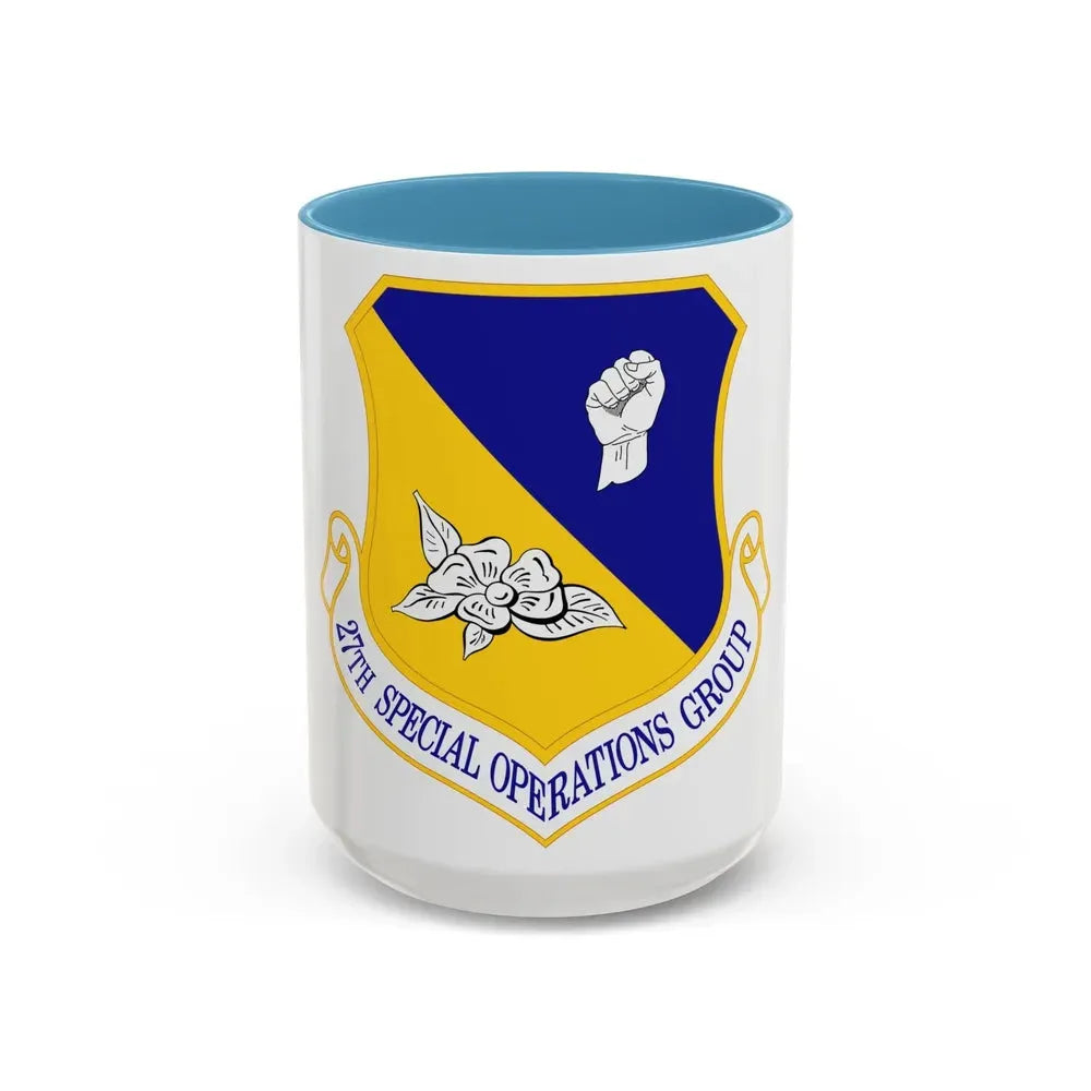 27 Special Operations Group AFSOC (U.S. Air Force) Accent Coffee Mug 15oz Light Blue - Go Mug Yourself