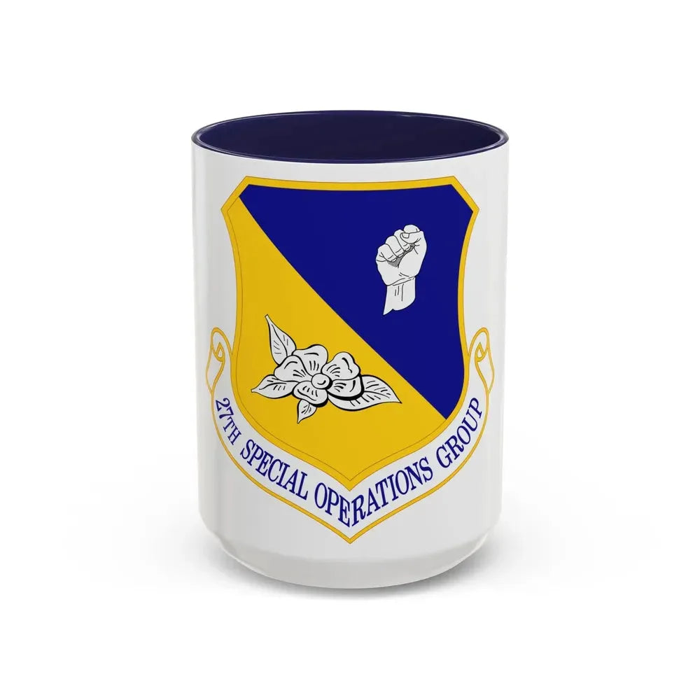27 Special Operations Group AFSOC (U.S. Air Force) Accent Coffee Mug 15oz Navy - Go Mug Yourself