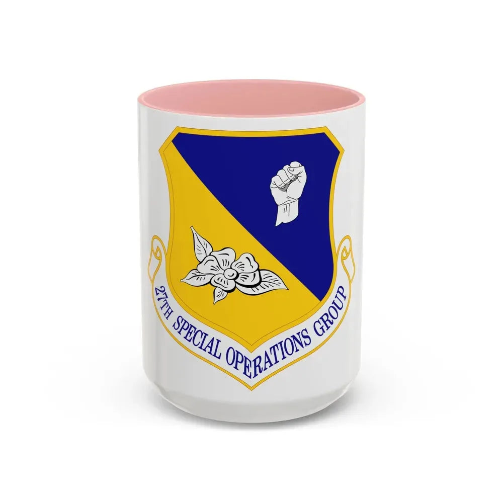 27 Special Operations Group AFSOC (U.S. Air Force) Accent Coffee Mug 15oz Pink - Go Mug Yourself