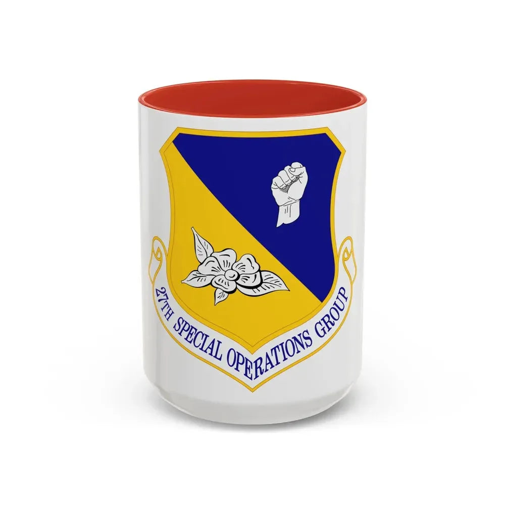 27 Special Operations Group AFSOC (U.S. Air Force) Accent Coffee Mug 15oz Red - Go Mug Yourself