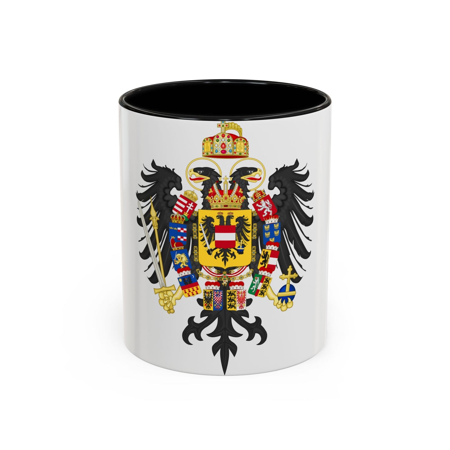 Middle Coat of Arms of Francis II, Holy Roman Emperor (1804-1806) - Accent Coffee Mug