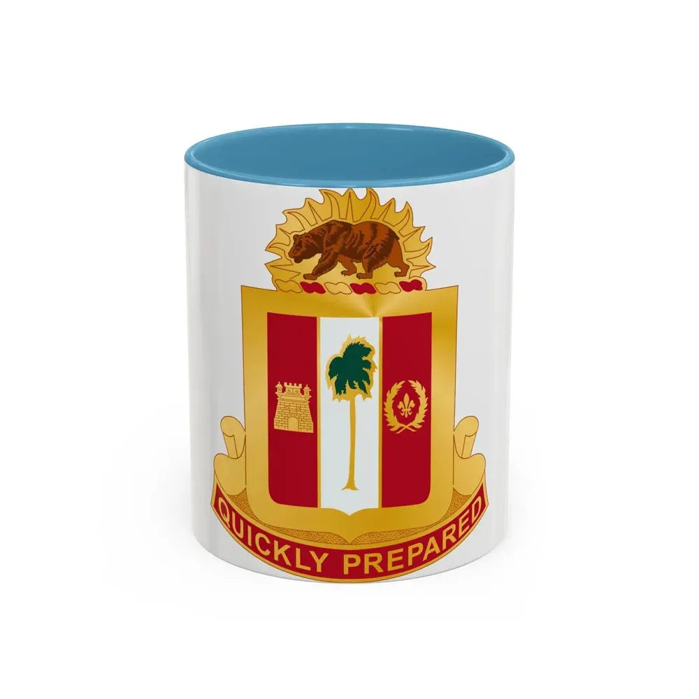 271st Antiaircraft Artillery Gun Battalion (U.S. Army) Accent Coffee Mug 11oz Light Blue - Go Mug Yourself