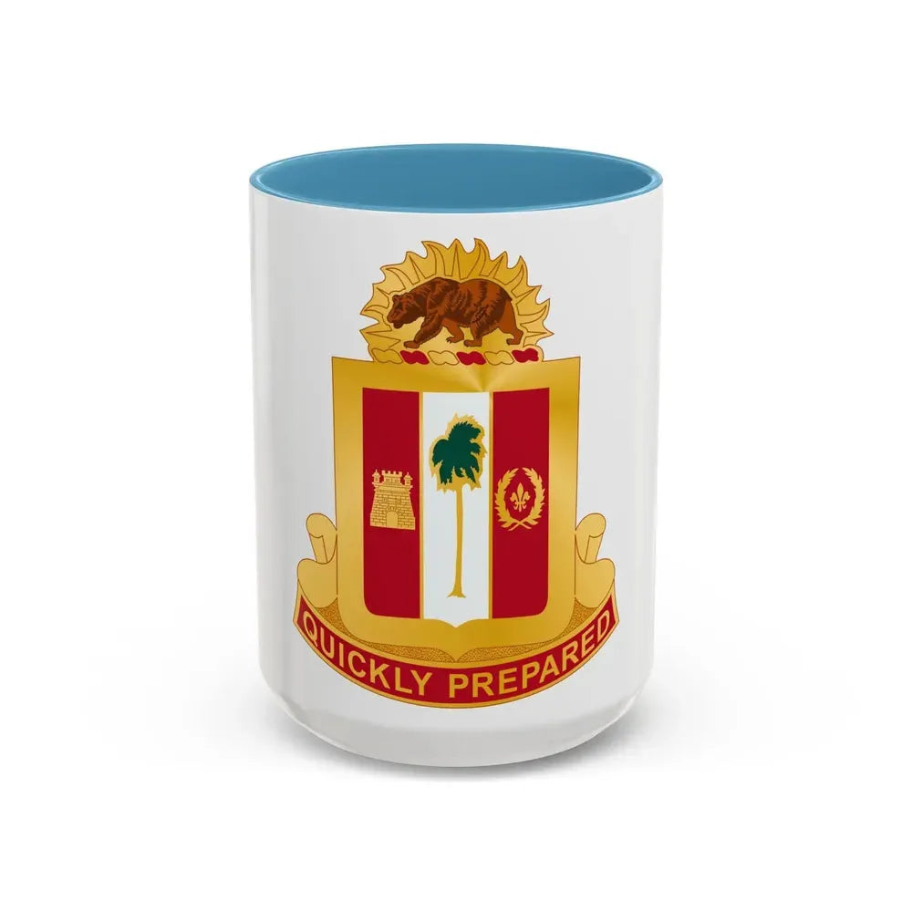 271st Antiaircraft Artillery Gun Battalion (U.S. Army) Accent Coffee Mug 15oz Light Blue - Go Mug Yourself