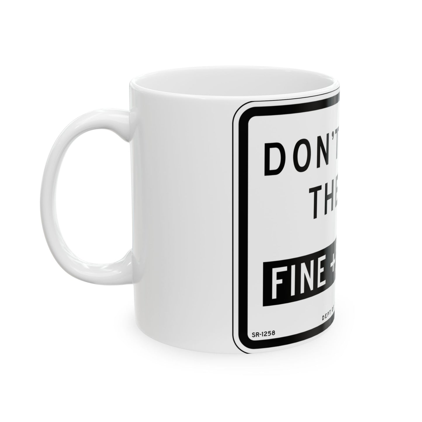 NYCDOT SR-1258 (New York) (Road Sign) White Coffee Mug