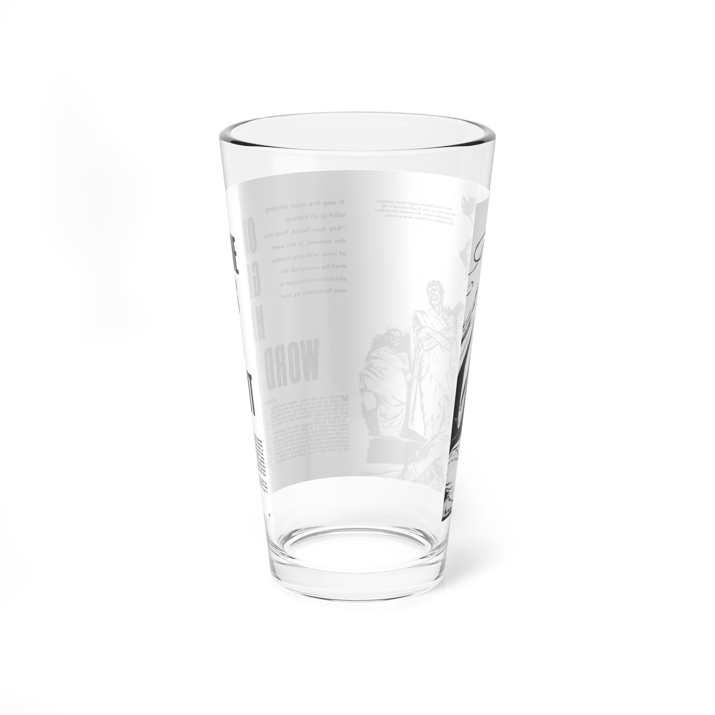 Only The Greeks Have A Word For It, True Men Stories, Deember 1971 (Magazine Illustration) Pint Glass 16oz