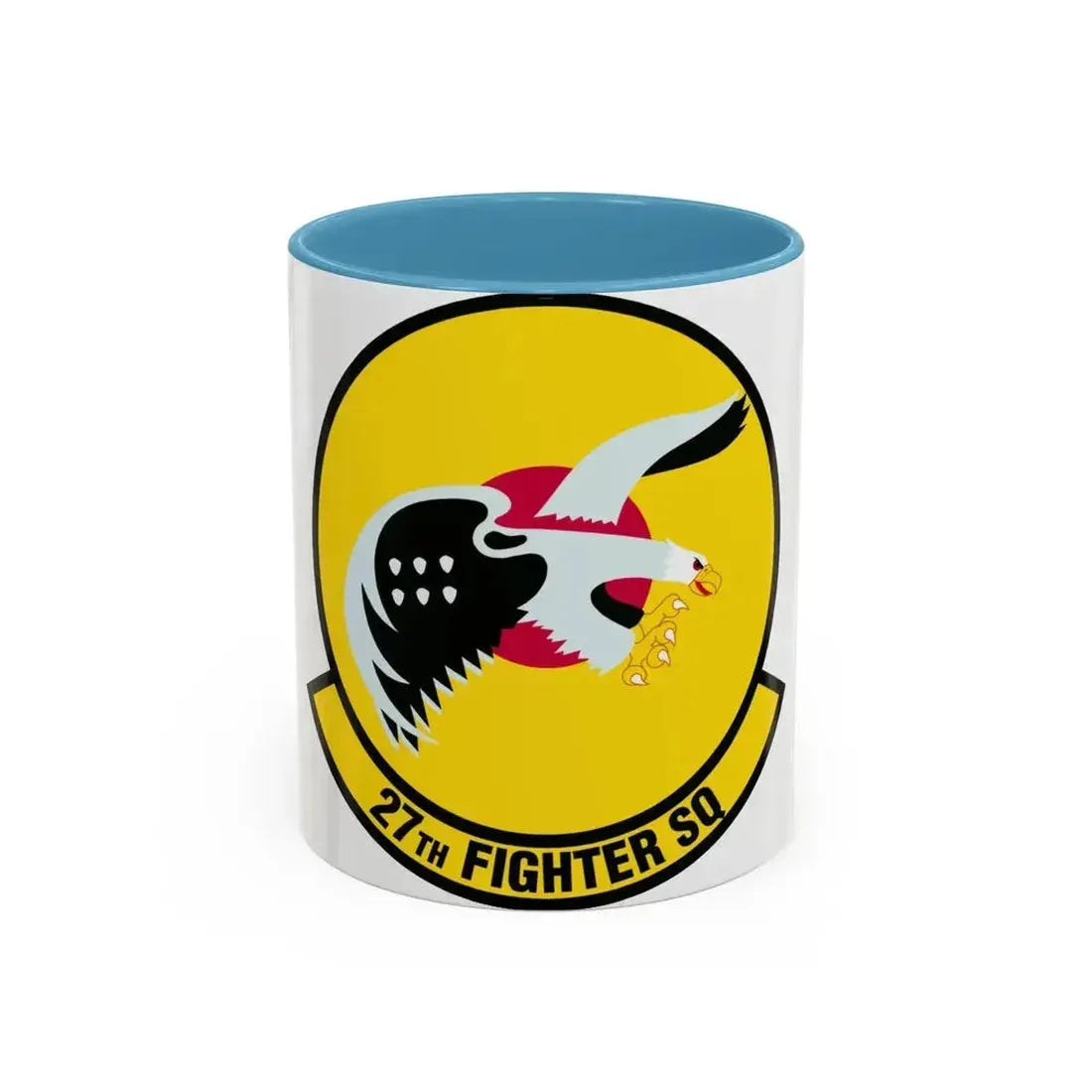 27th Fighter Squadron (U.S. Air Force) Accent Coffee Mug 11oz Light Blue - Go Mug Yourself