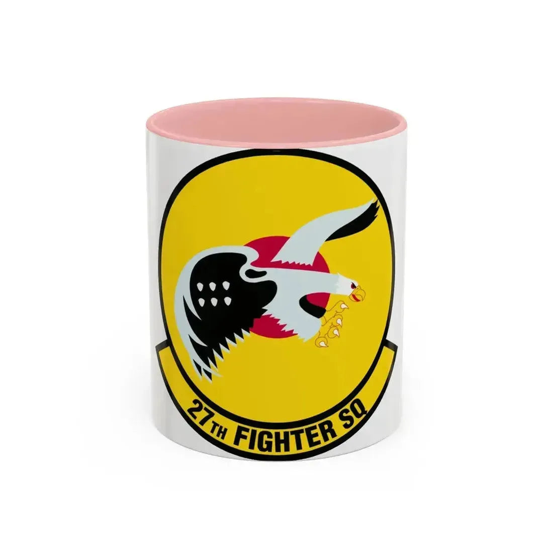 27th Fighter Squadron (U.S. Air Force) Accent Coffee Mug 11oz Pink - Go Mug Yourself
