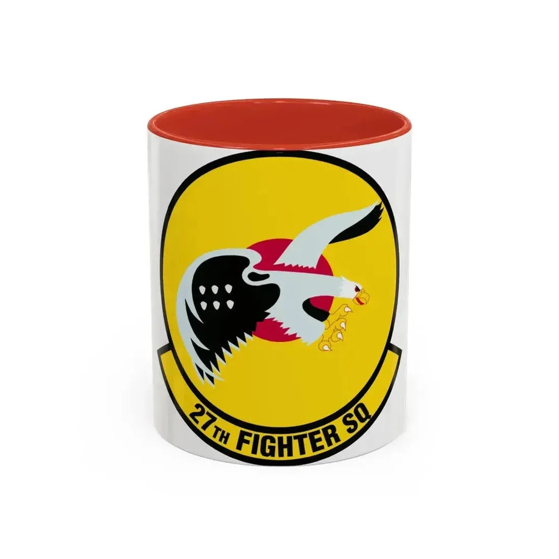 27th Fighter Squadron (U.S. Air Force) Accent Coffee Mug 11oz Red - Go Mug Yourself
