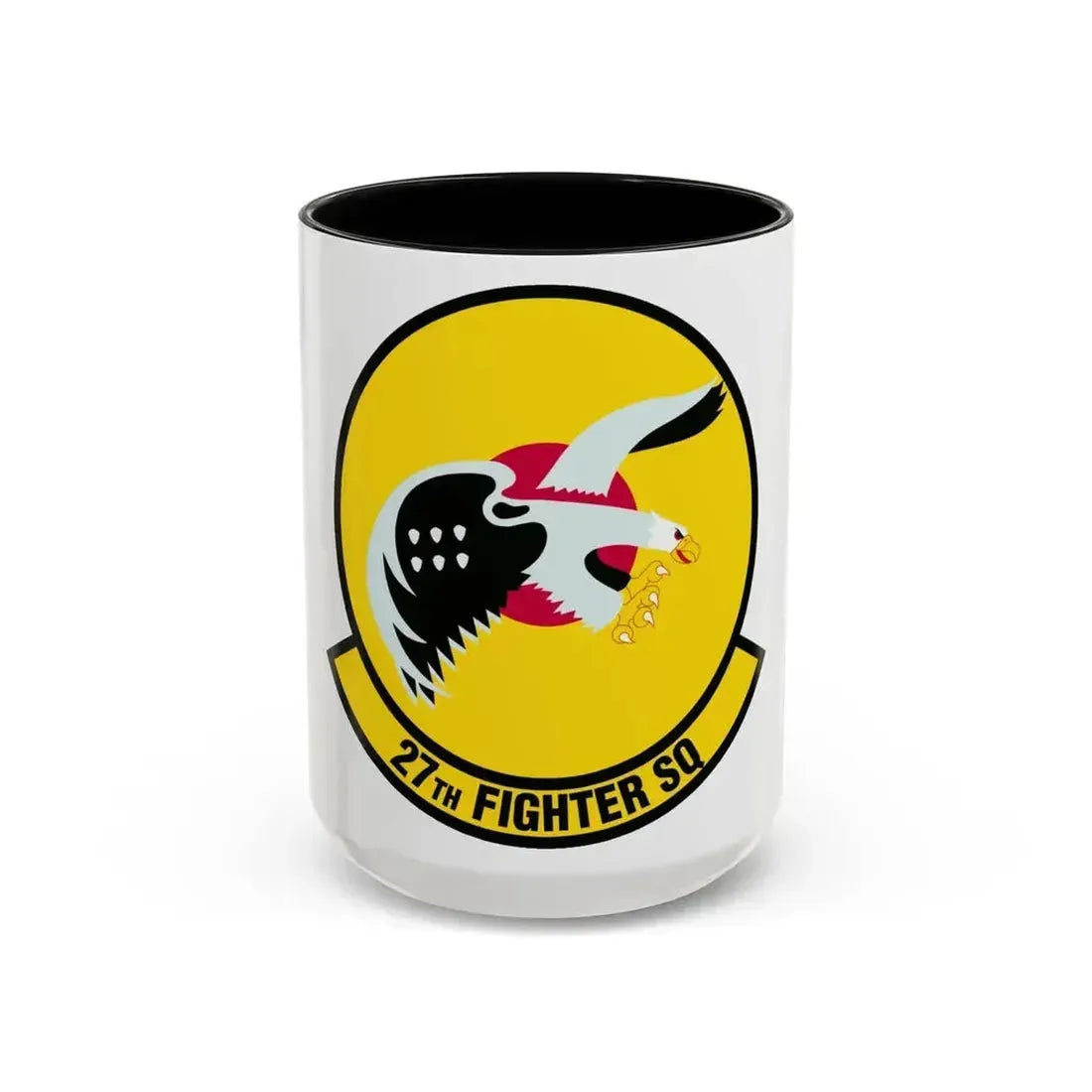 27th Fighter Squadron (U.S. Air Force) Accent Coffee Mug 15oz Black - Go Mug Yourself