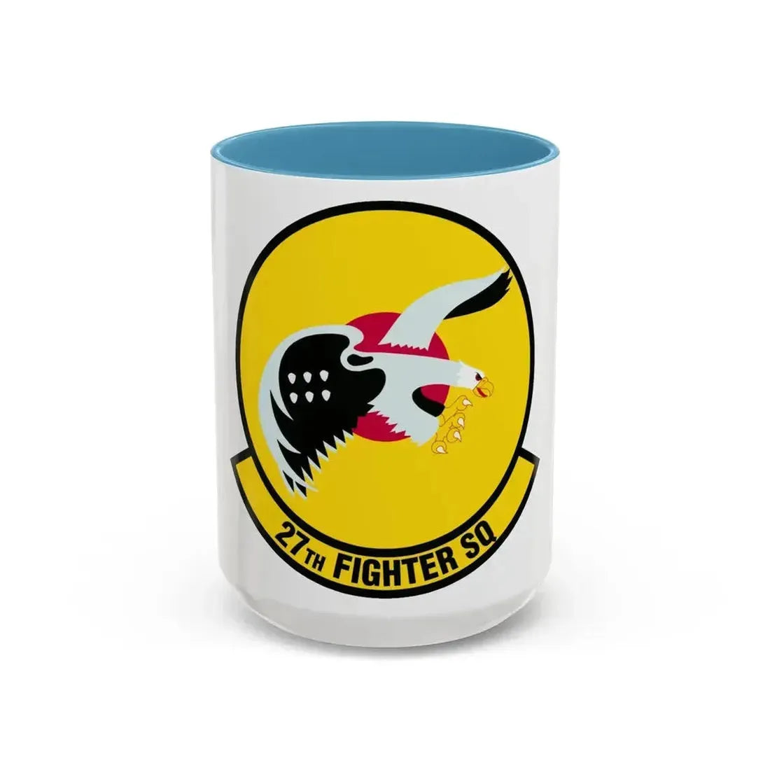 27th Fighter Squadron (U.S. Air Force) Accent Coffee Mug 15oz Light Blue - Go Mug Yourself