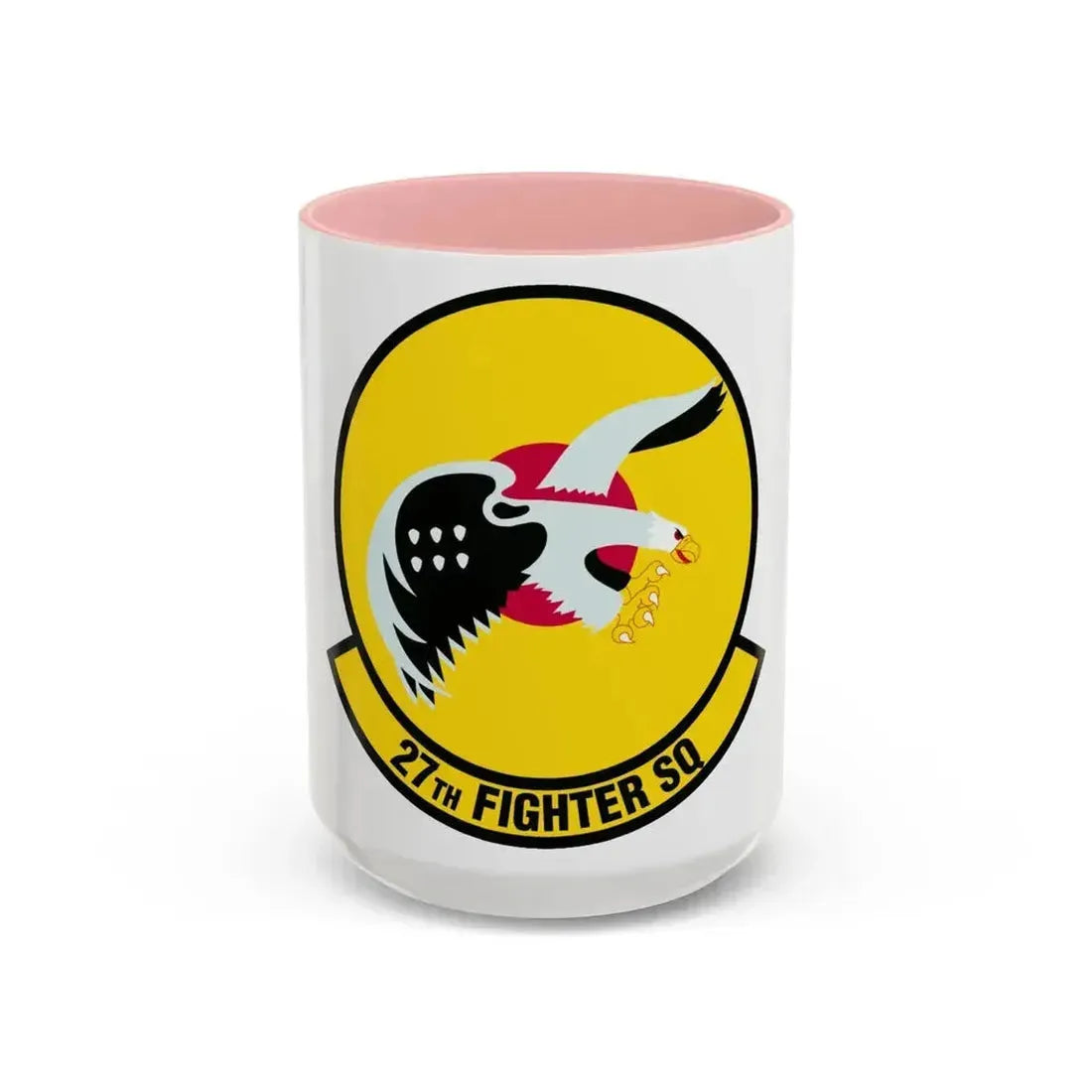 27th Fighter Squadron (U.S. Air Force) Accent Coffee Mug 15oz Pink - Go Mug Yourself