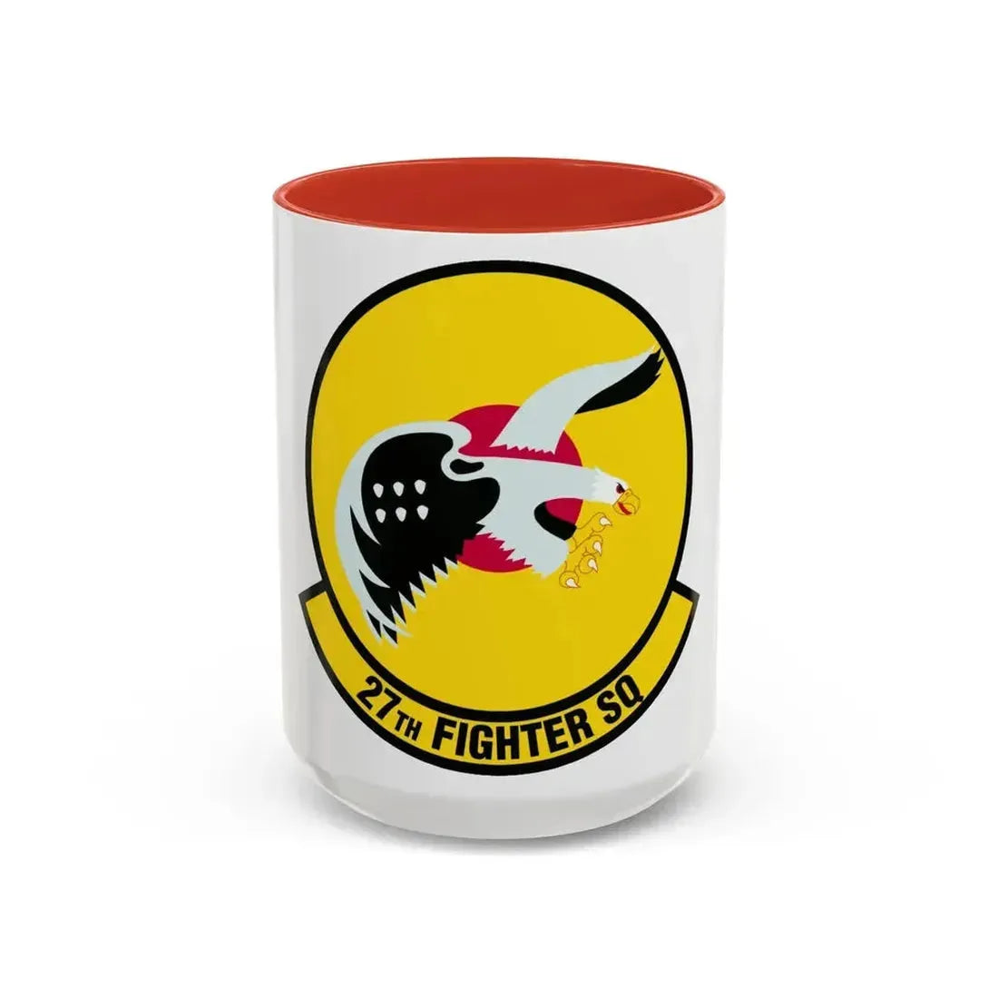 27th Fighter Squadron (U.S. Air Force) Accent Coffee Mug 15oz Red - Go Mug Yourself
