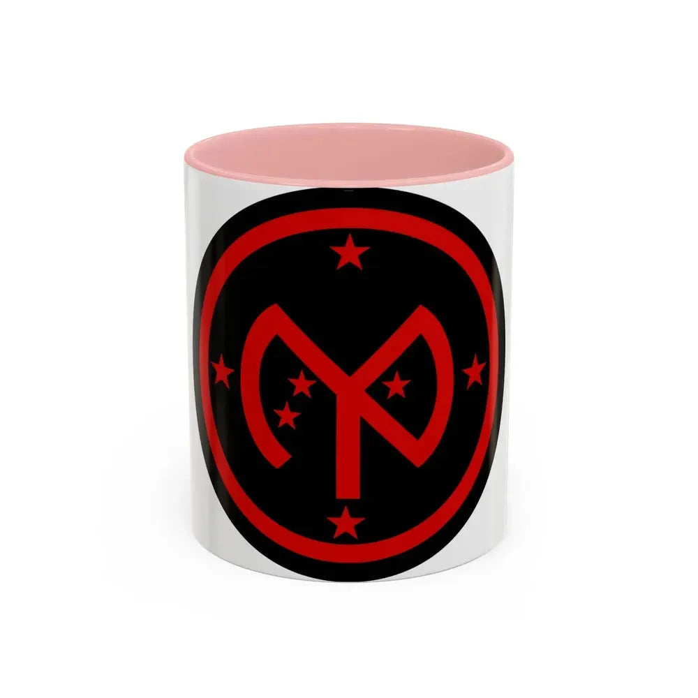 27th Infantry Division SSI (U.S. Army) Accent Coffee Mug 11oz Pink - Go Mug Yourself