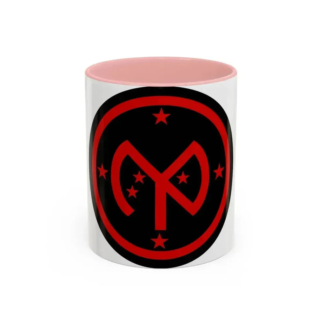 27th Infantry Division SSI (U.S. Army) Accent Coffee Mug 11oz Pink - Go Mug Yourself