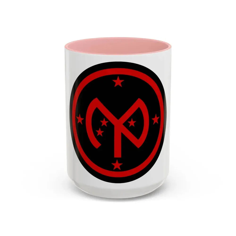 27th Infantry Division SSI (U.S. Army) Accent Coffee Mug 15oz Pink - Go Mug Yourself