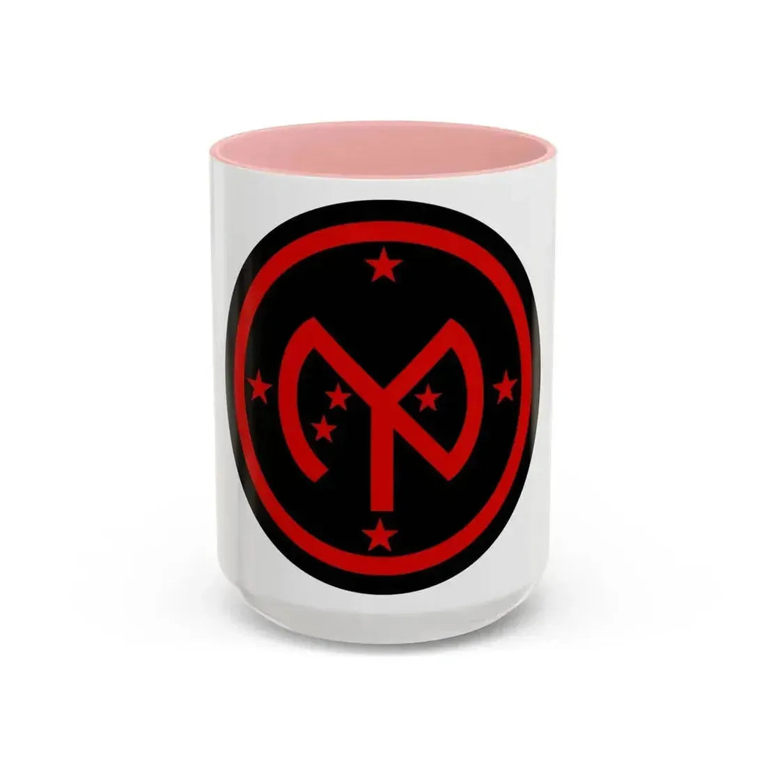 27th Infantry Division SSI (U.S. Army) Accent Coffee Mug 15oz Pink - Go Mug Yourself