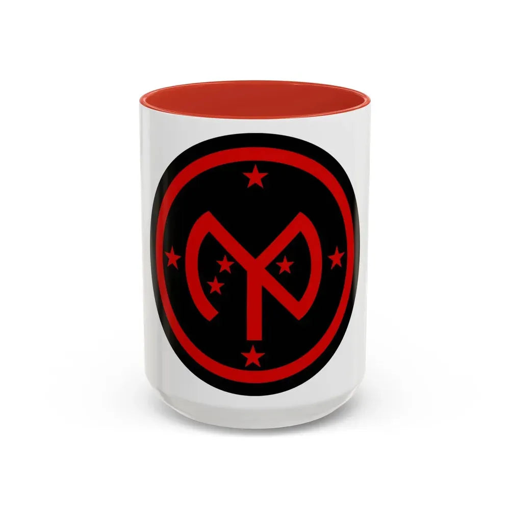 27th Infantry Division SSI (U.S. Army) Accent Coffee Mug 15oz Red - Go Mug Yourself