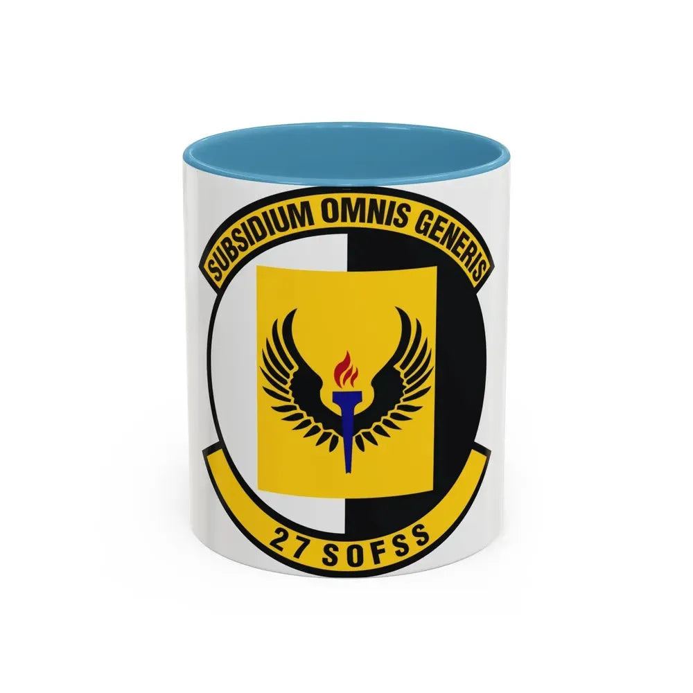 27th Special Operations Force Support Squadron (U.S. Air Force) Accent Coffee Mug 11oz Light Blue - Go Mug Yourself