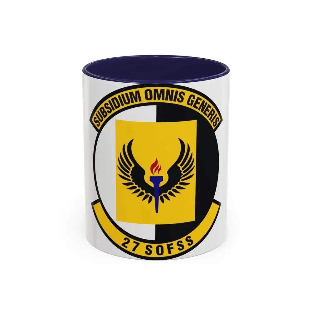27th Special Operations Force Support Squadron (U.S. Air Force) Accent Coffee Mug 11oz Navy - Go Mug Yourself