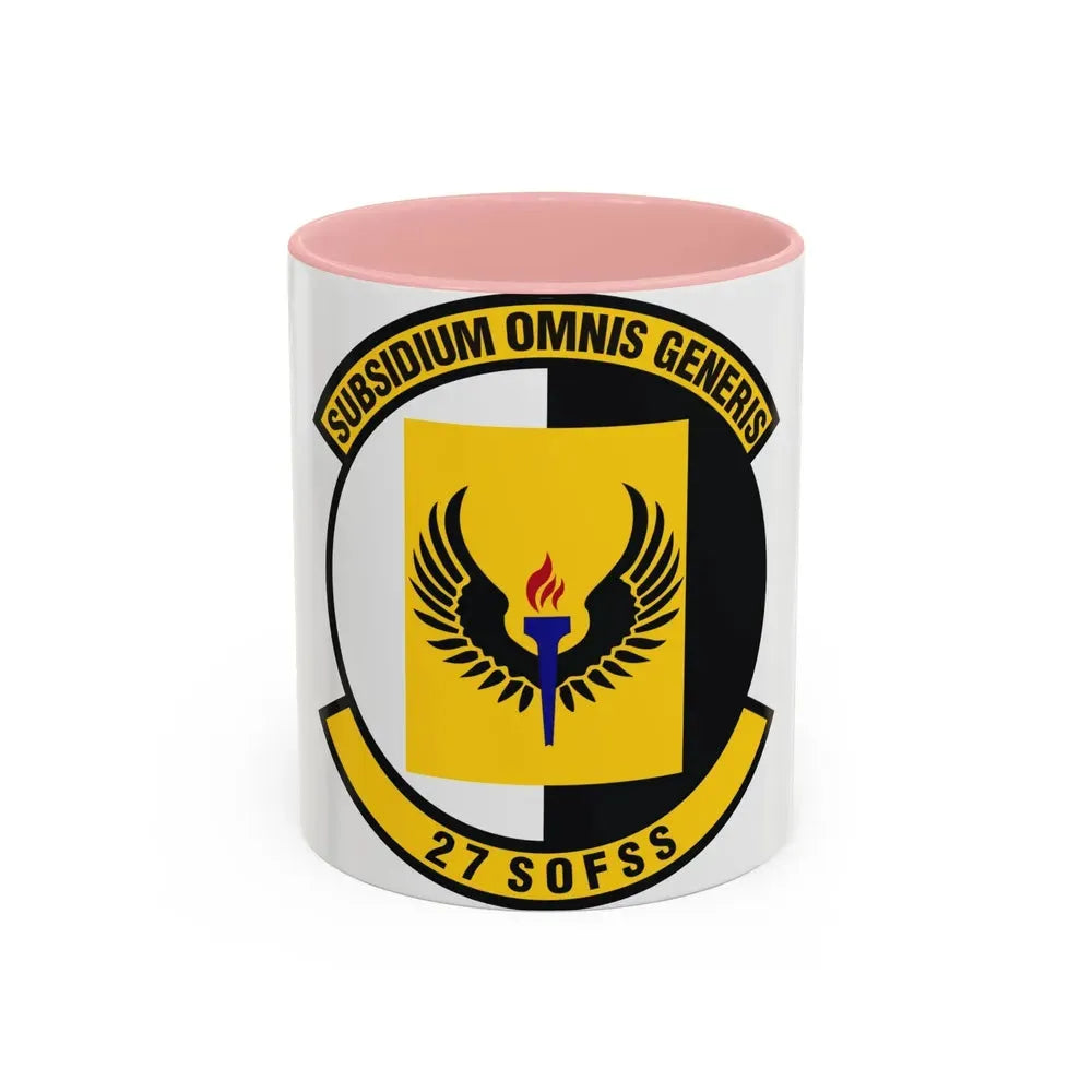27th Special Operations Force Support Squadron (U.S. Air Force) Accent Coffee Mug 11oz Pink - Go Mug Yourself