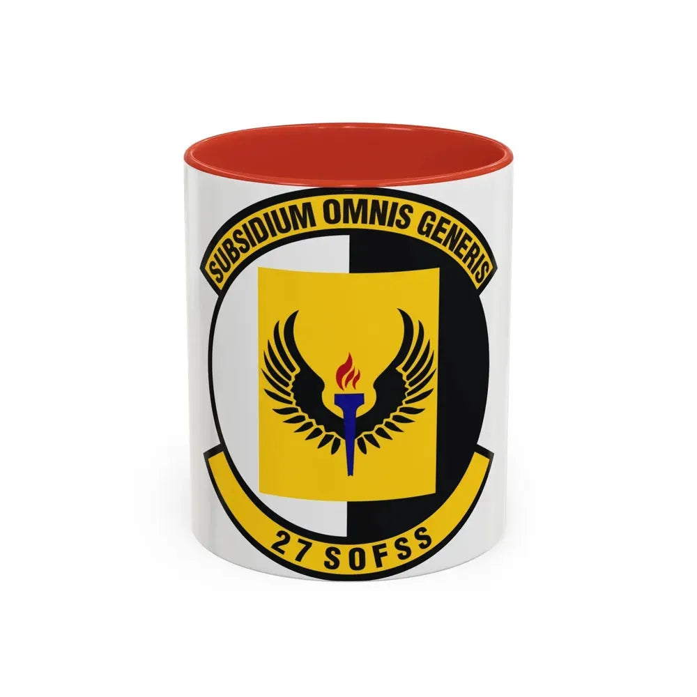 27th Special Operations Force Support Squadron (U.S. Air Force) Accent Coffee Mug 11oz Red - Go Mug Yourself