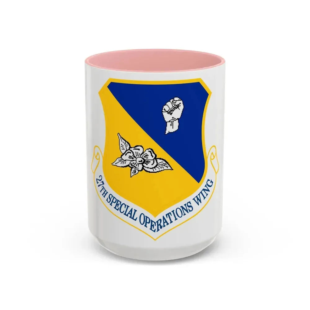 27th Special Operations Wing (U.S. Air Force) Accent Coffee Mug 15oz Pink - Go Mug Yourself