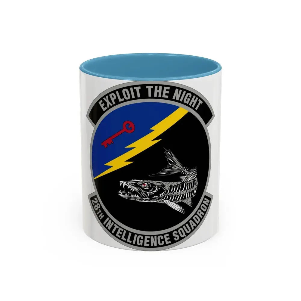 28 Intelligence Squadron AFRC (U.S. Air Force) Accent Coffee Mug 11oz Light Blue - Go Mug Yourself