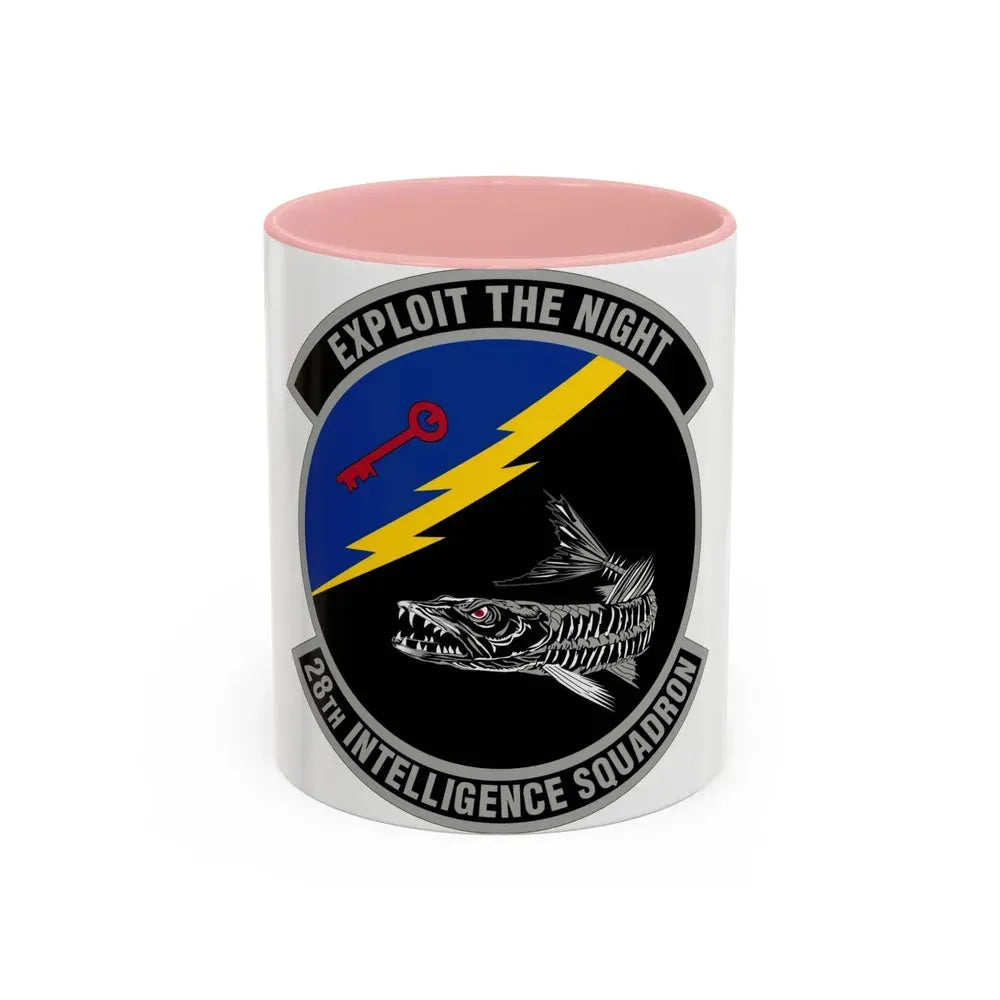 28 Intelligence Squadron AFRC (U.S. Air Force) Accent Coffee Mug 11oz Pink - Go Mug Yourself