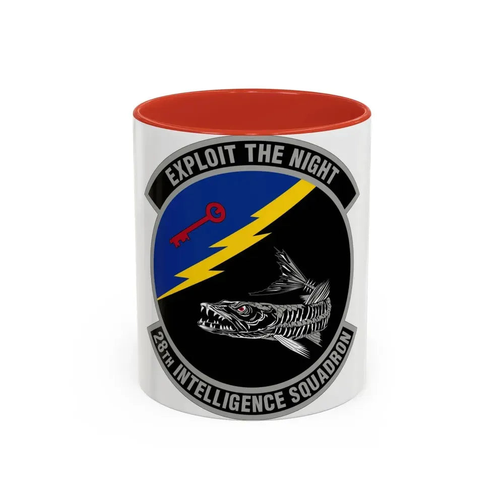 28 Intelligence Squadron AFRC (U.S. Air Force) Accent Coffee Mug 11oz Red - Go Mug Yourself