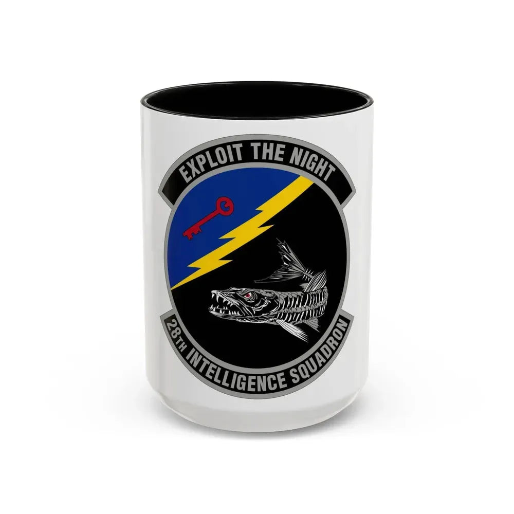 28 Intelligence Squadron AFRC (U.S. Air Force) Accent Coffee Mug 15oz Black - Go Mug Yourself