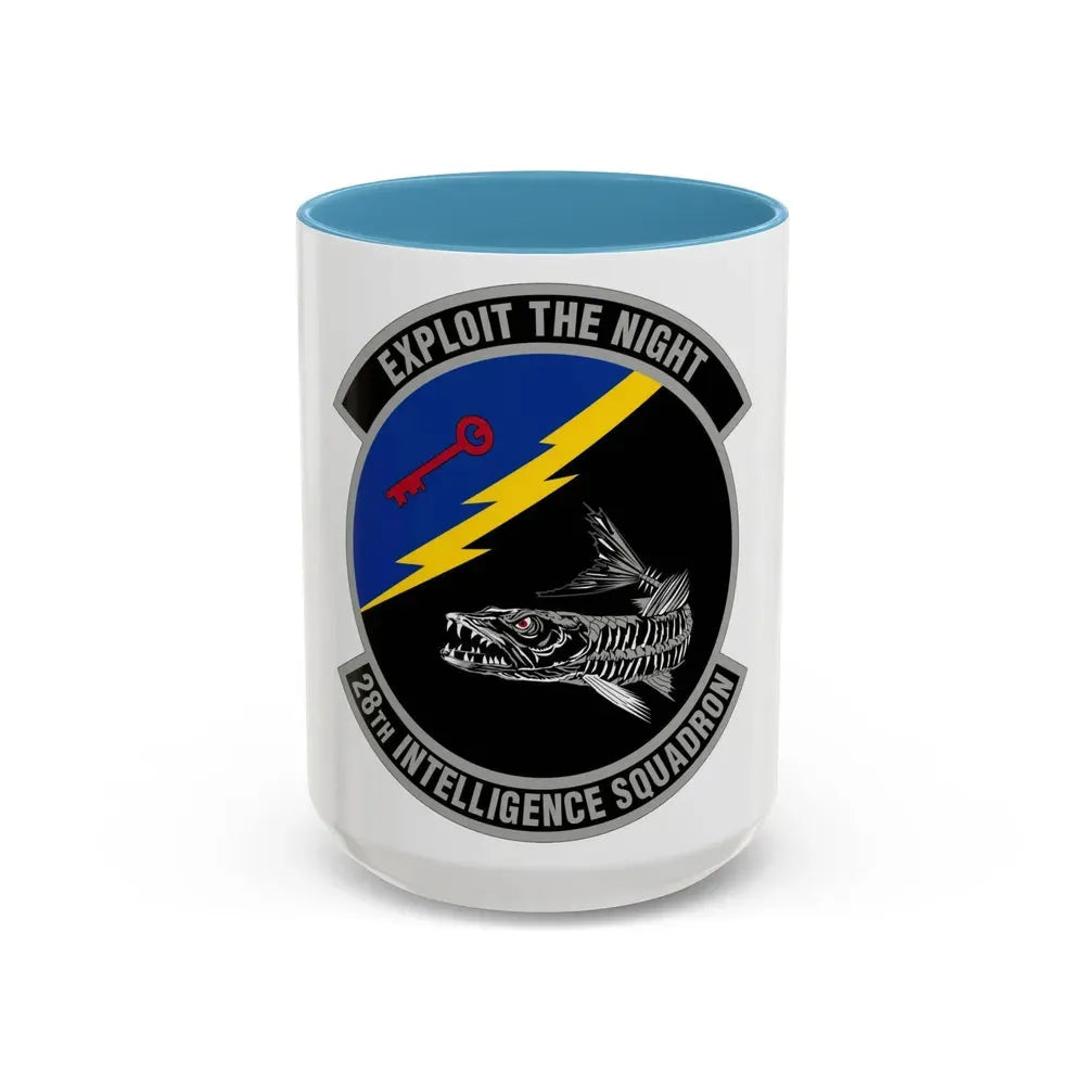 28 Intelligence Squadron AFRC (U.S. Air Force) Accent Coffee Mug 15oz Light Blue - Go Mug Yourself