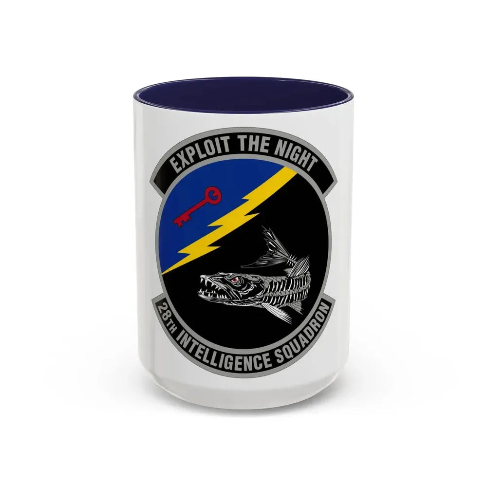 28 Intelligence Squadron AFRC (U.S. Air Force) Accent Coffee Mug 15oz Navy - Go Mug Yourself