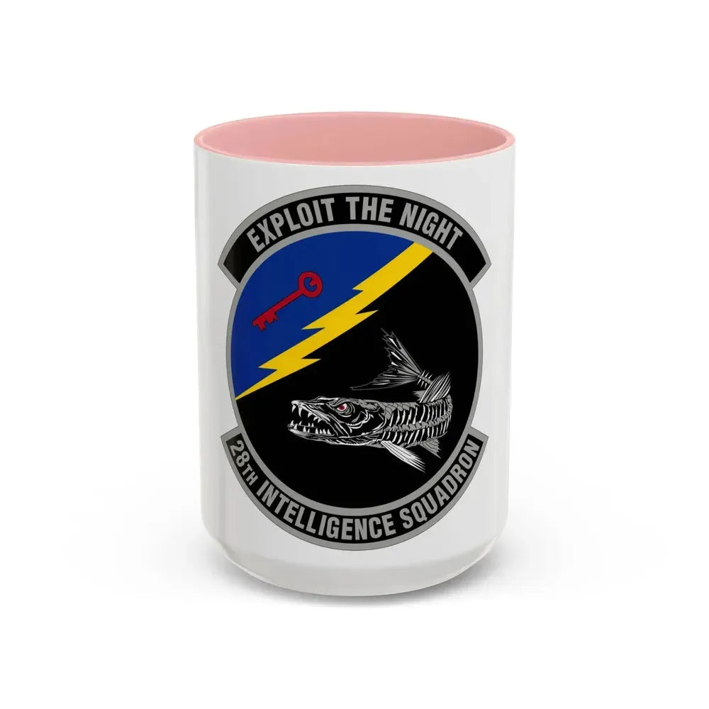 28 Intelligence Squadron AFRC (U.S. Air Force) Accent Coffee Mug 15oz Pink - Go Mug Yourself