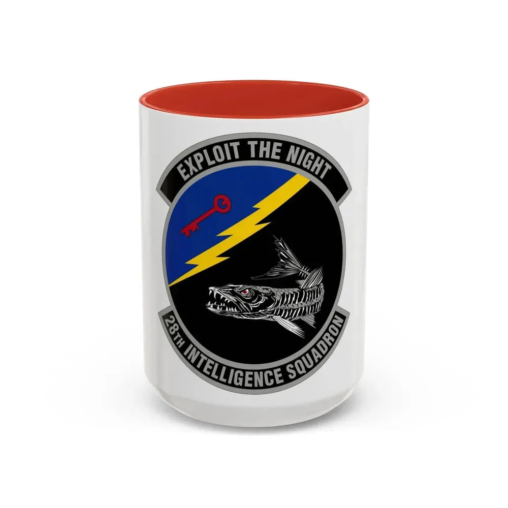 28 Intelligence Squadron AFRC (U.S. Air Force) Accent Coffee Mug 15oz Red - Go Mug Yourself