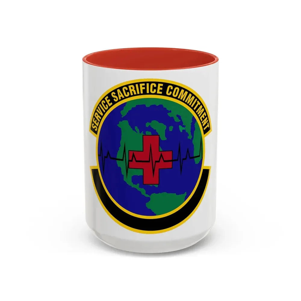 28 Operational Medical Readiness Squadron AFGSC (U.S. Air Force) Accent Coffee Mug 15oz Red - Go Mug Yourself