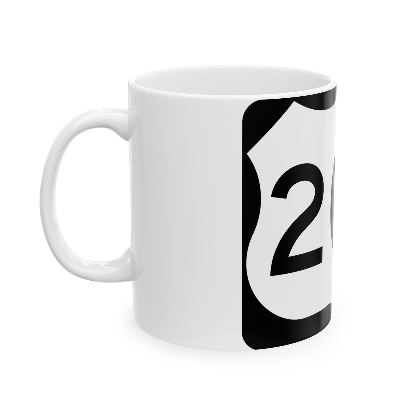 US 202 NY (New York) (Road Sign) White Coffee Mug