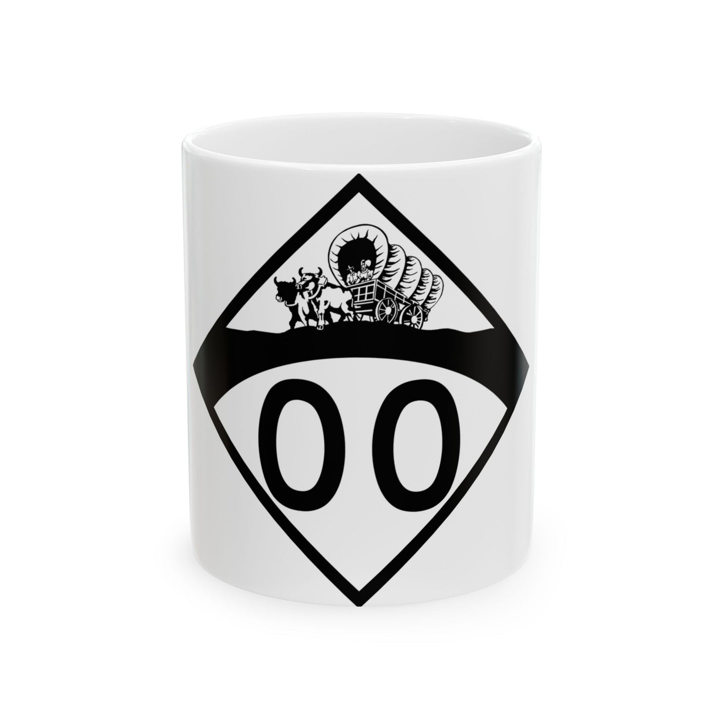 N-00 1950s template (Nebraska) (Road Sign) White Coffee Mug