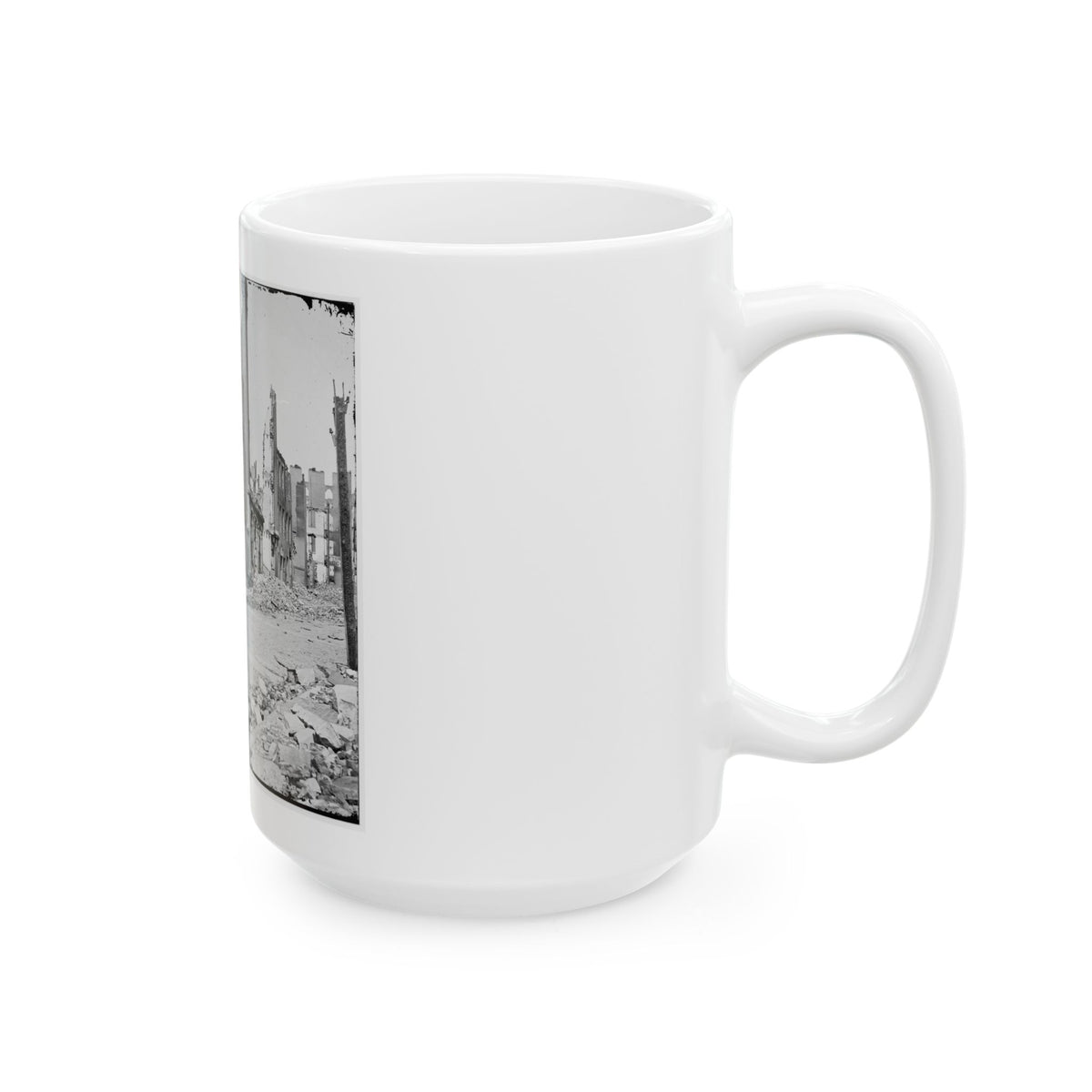 Richmond, Va. Street In The Burned District (U.S. Civil War) White Coffee Mug