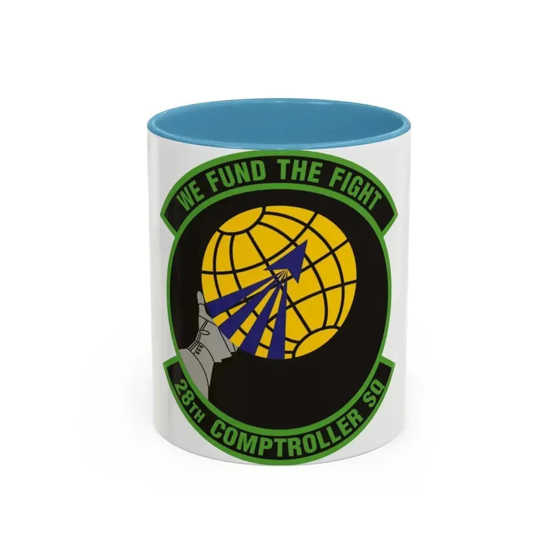 28th Comptroller Squadron (U.S. Air Force) Accent Coffee Mug 11oz Light Blue - Go Mug Yourself