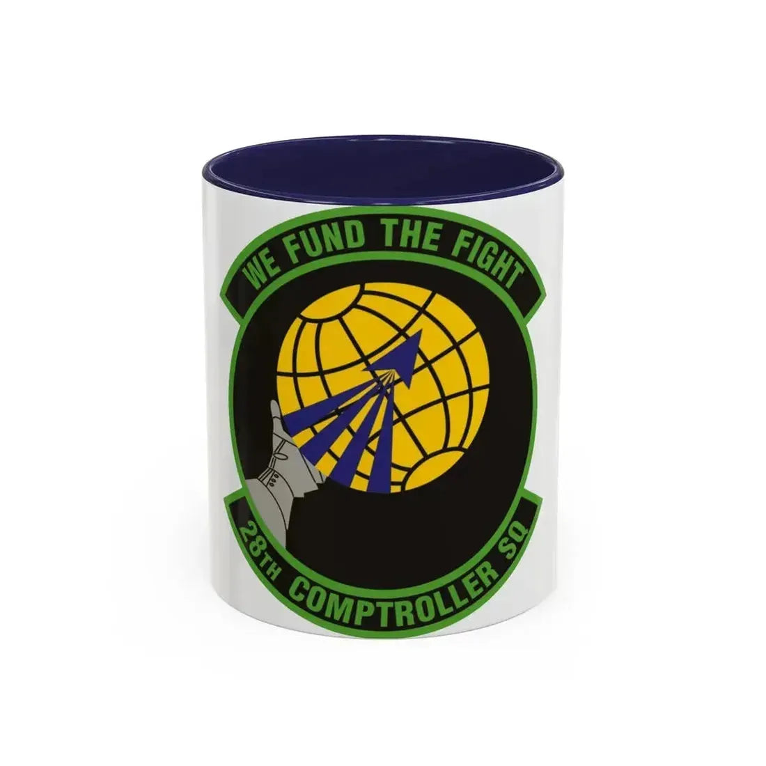28th Comptroller Squadron (U.S. Air Force) Accent Coffee Mug 11oz Navy - Go Mug Yourself