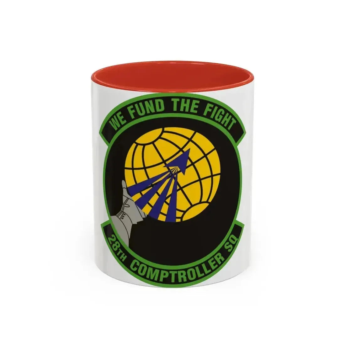 28th Comptroller Squadron (U.S. Air Force) Accent Coffee Mug 11oz Red - Go Mug Yourself
