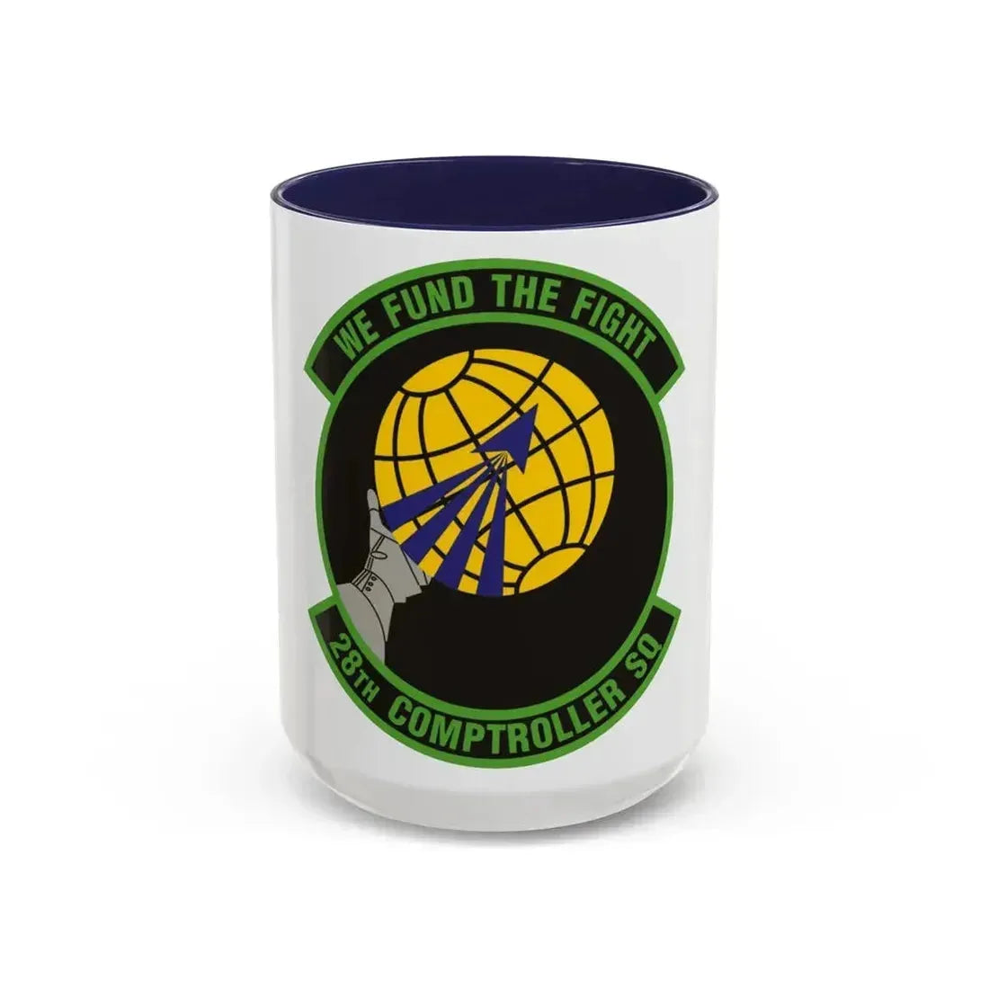 28th Comptroller Squadron (U.S. Air Force) Accent Coffee Mug 15oz Navy - Go Mug Yourself