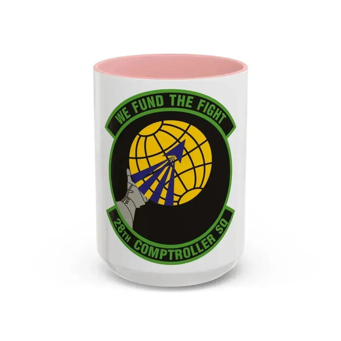 28th Comptroller Squadron (U.S. Air Force) Accent Coffee Mug 15oz Pink - Go Mug Yourself