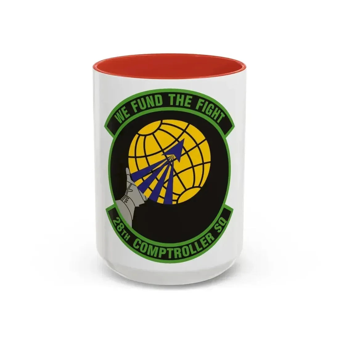 28th Comptroller Squadron (U.S. Air Force) Accent Coffee Mug 15oz Red - Go Mug Yourself