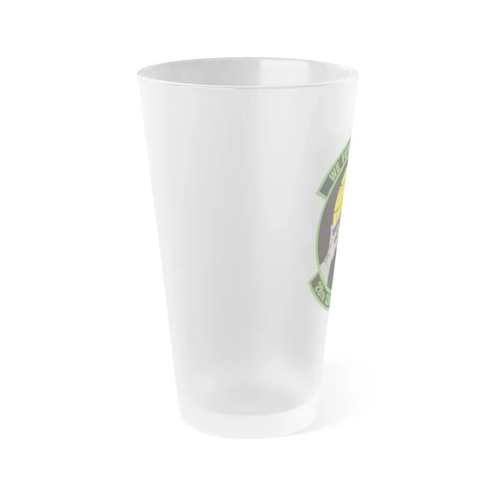 28th Comptroller Squadron (U.S. Air Force) Frosted Pint Glass 16oz - Go Mug Yourself