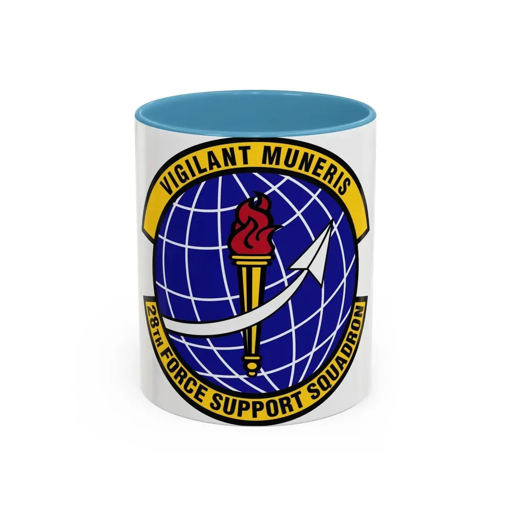 28th Force Support Squadron (U.S. Air Force) Accent Coffee Mug 11oz Light Blue - Go Mug Yourself
