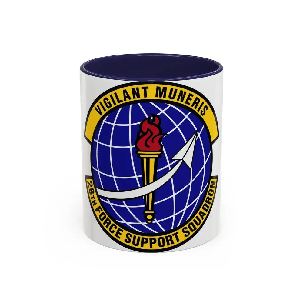 28th Force Support Squadron (U.S. Air Force) Accent Coffee Mug 11oz Navy - Go Mug Yourself
