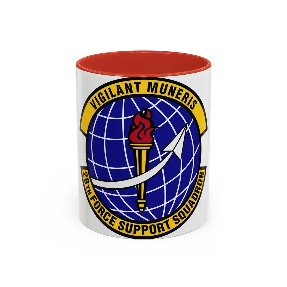 28th Force Support Squadron (U.S. Air Force) Accent Coffee Mug 11oz Red - Go Mug Yourself