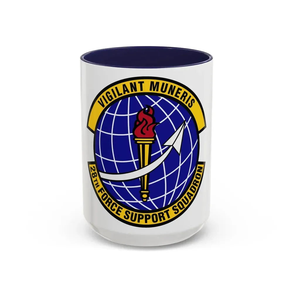 28th Force Support Squadron (U.S. Air Force) Accent Coffee Mug 15oz Navy - Go Mug Yourself