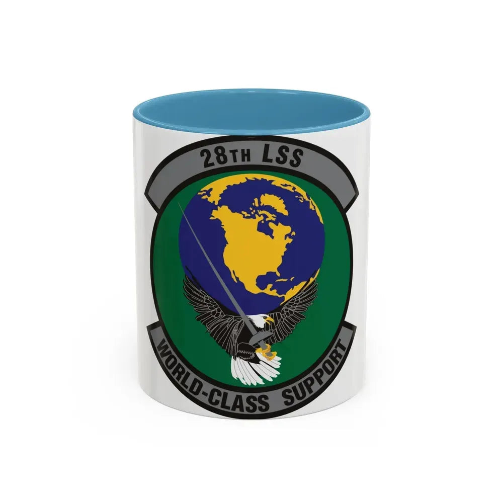 28th Logistics Support Squadron (U.S. Air Force) Accent Coffee Mug 11oz Light Blue - Go Mug Yourself